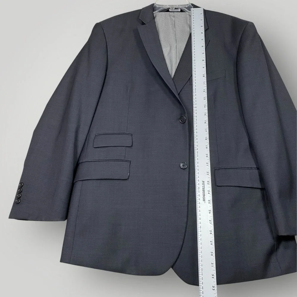 Coogi Luxe‎ Wool Shell Blazer Suit Jacket Size 46R Dark Color *See Photos*
